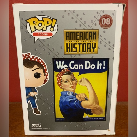 POP ICON AMERICAN HISTORY ROSIE THE RIVETER VINYL FIGURE - Picture 3 of 7